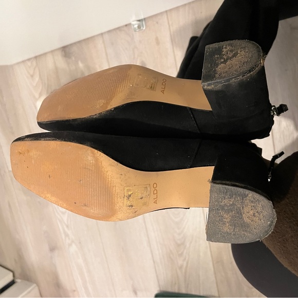 Black Suede Boots 8 Aldo - Picture 3 of 3